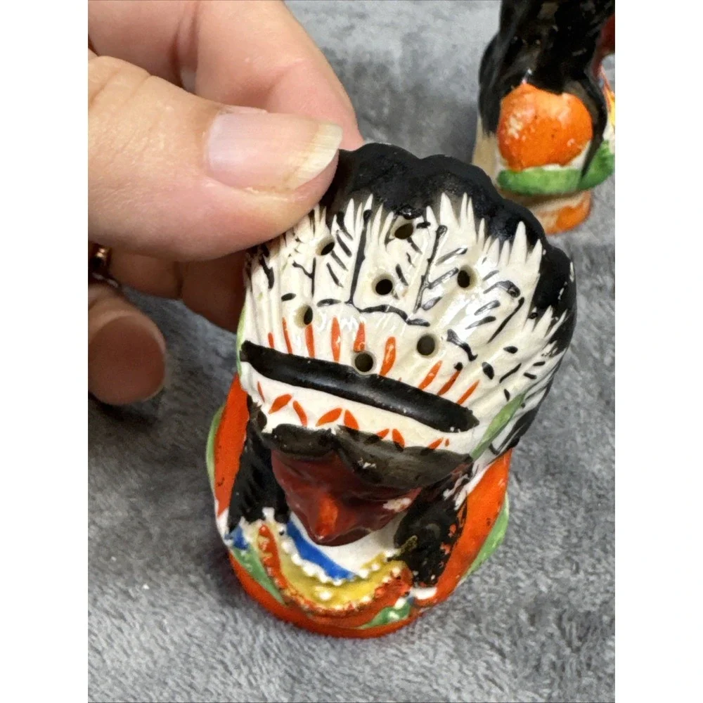 Native American Indians Salt‎ & Pepper Shakers Set 3